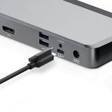 Alogic Duprdx2-100 Base Para Portátil Y Replicador De Puertos Alámbrico Usb 3.2 Gen 1 [3.1 Gen 1] Type-C Negro, Gris