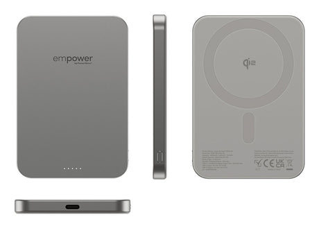 EAN 5715685028366 - PanzerGlass empower™ by ® empower™ Bank | 5000mAh | Titanium Cargador inalámbrico Titanio imagen 5