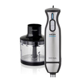 Batidora Haeger Extreme Chopper 1000w 2 Interruptores Toque Fácil/Suave  Eje Desmontable Pie Acero Inox Incluye Picadora Alimentos