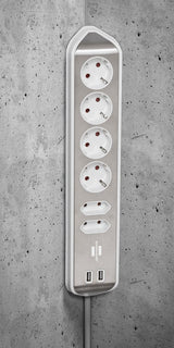 Brennenstuhl Estilo Eckstedoleiste 6-Fach Weiss