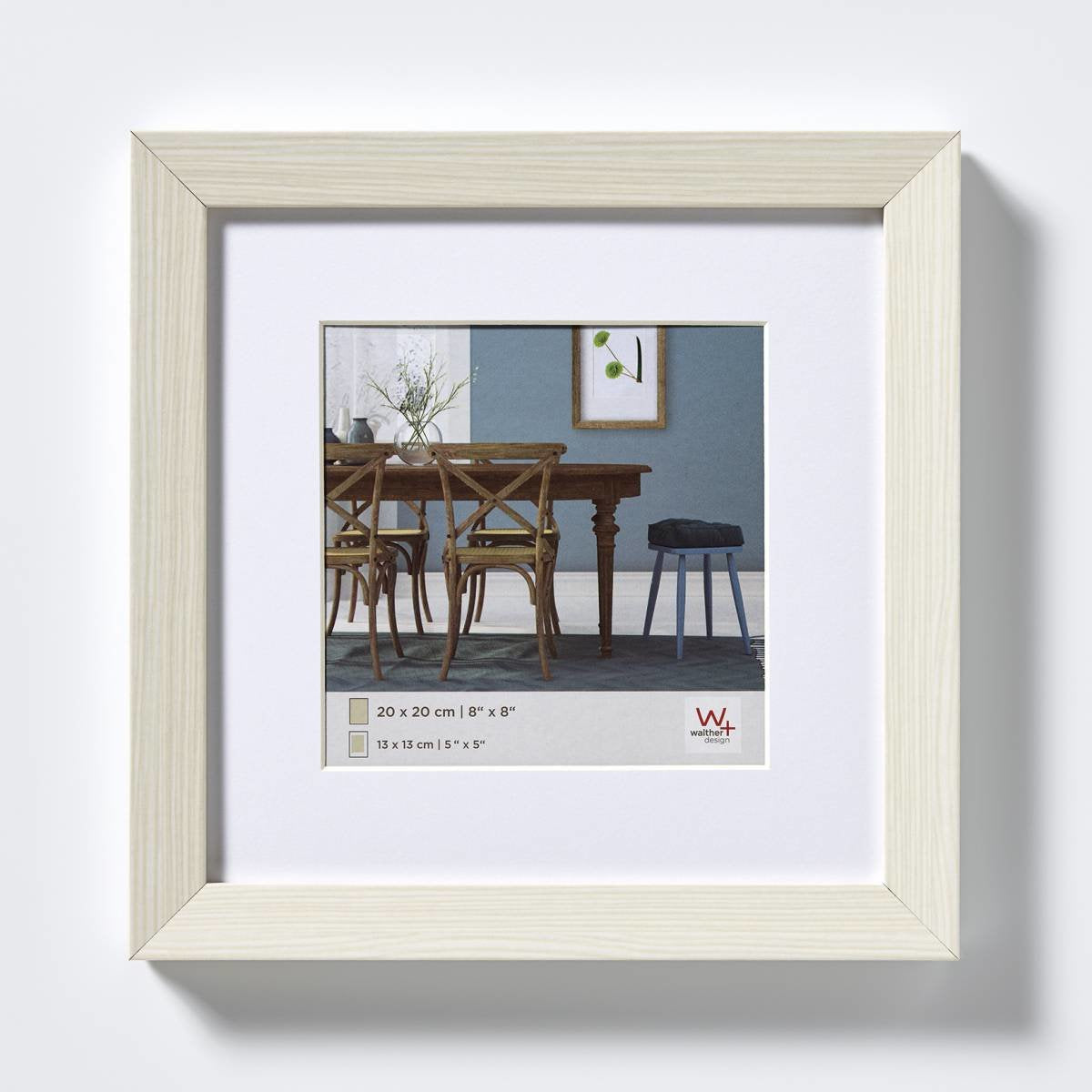 Marco De Madera Fiorito 40x40 Cm, Blanco