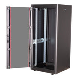 Roline 19-Zoll Netzwerkschrank Basic 26 He, 600x600 Bxt Glastr Schwarz