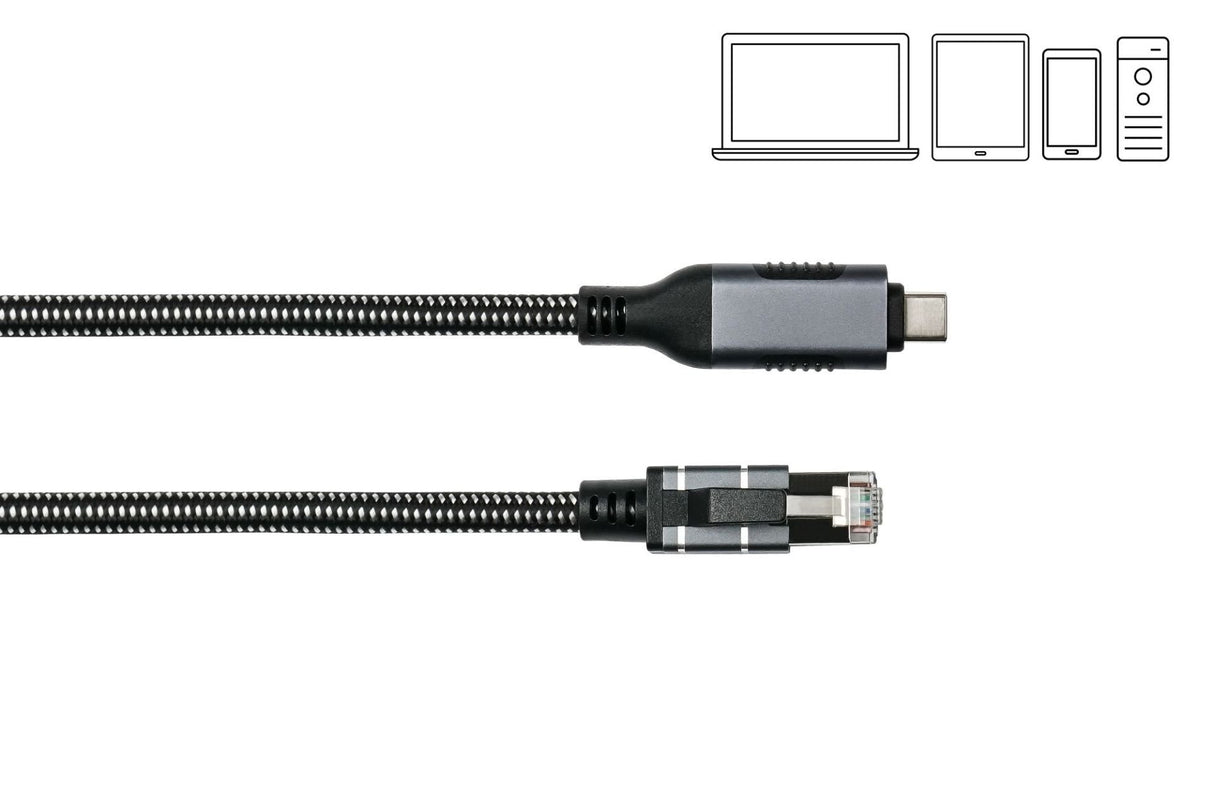 Good Connections Ethernet-Cable Usb-C Rj45, Antracita, 1,0m