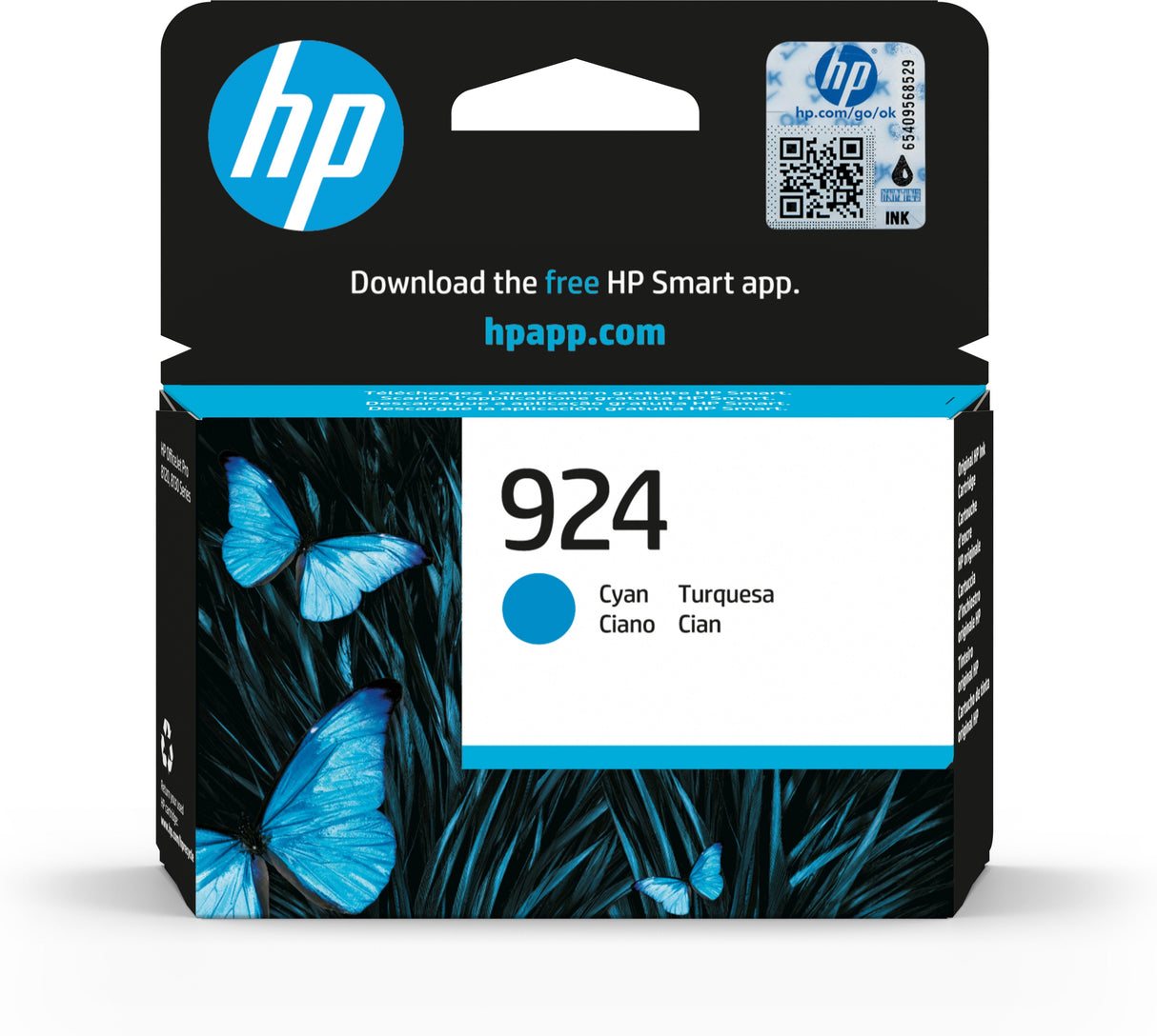 EAN 0196786147333 - HP 924 Cyan Original Ink Cartridge cartucho de tinta 1 pieza(s) Rendimiento estándar imagen 1