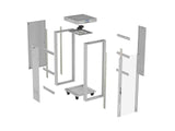 Lanberg Rack Cabinet 19" Free-Standing 32u 600x600 Flat Pack With Glass Door Lcd Grey V2