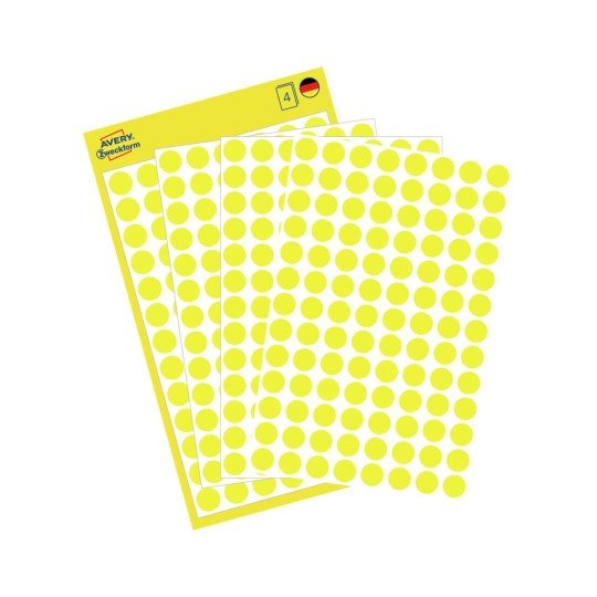 Avery Zweckform Klebepunkte 3013 Amarillo Ø 8,0 Mm, 416 Unidades