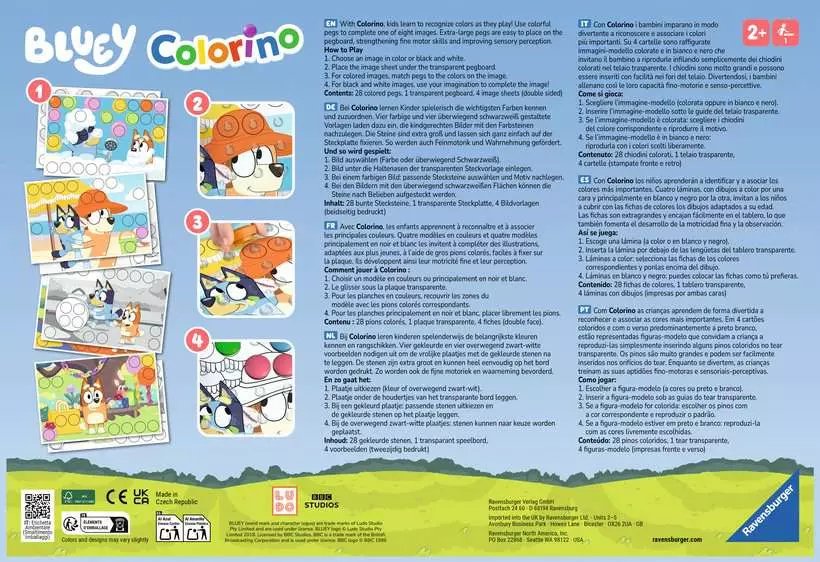 Ravensburger Bluey Colorino, Juego Educativo 22684