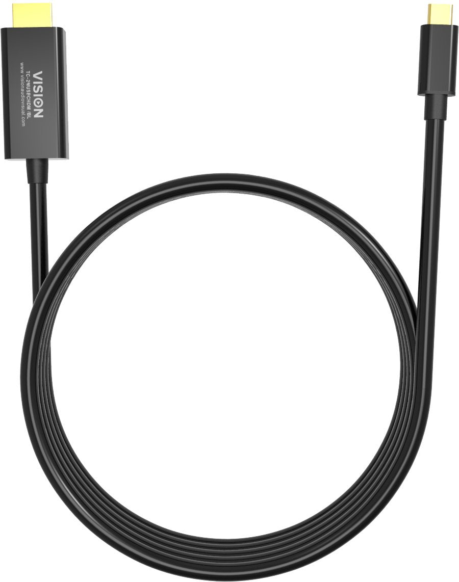 Vision Tc-2musbchdmi-Bl 2 M Usb Tipo C Hdmi Tipo A [Estándar] Negro
