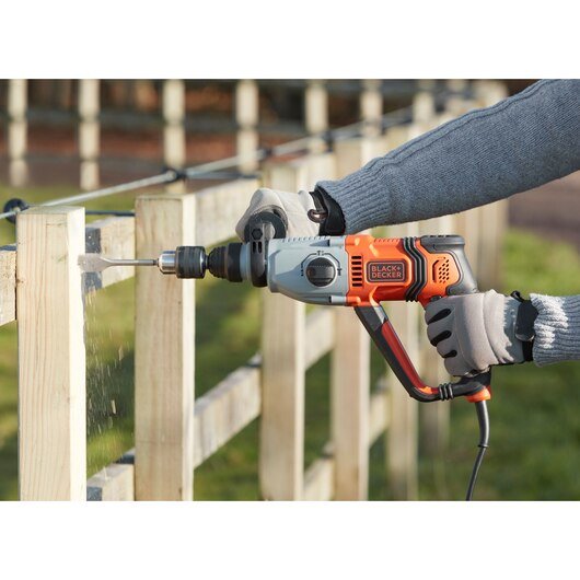 Black+Decker Behs02k-Qs, Martillo Perforador Negro/Naranja