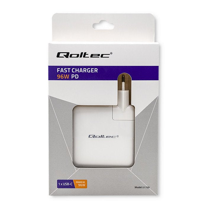 EAN 5901878517094 - Qoltec 51709 cargador de dispositivo móvil Universal Blanco Corriente alterna Carga rápida Interior imagen 7