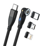 Realpower Magnetic Cable 100 Watt,1m,Negro Con Adaptadorn