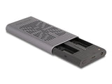 Delock 42027 Caja Externa Usb 20 Gbps Para 2 X Ssd M.2 Nvme Pcie Con Usb Type-C Hembra Y Función De Clonación