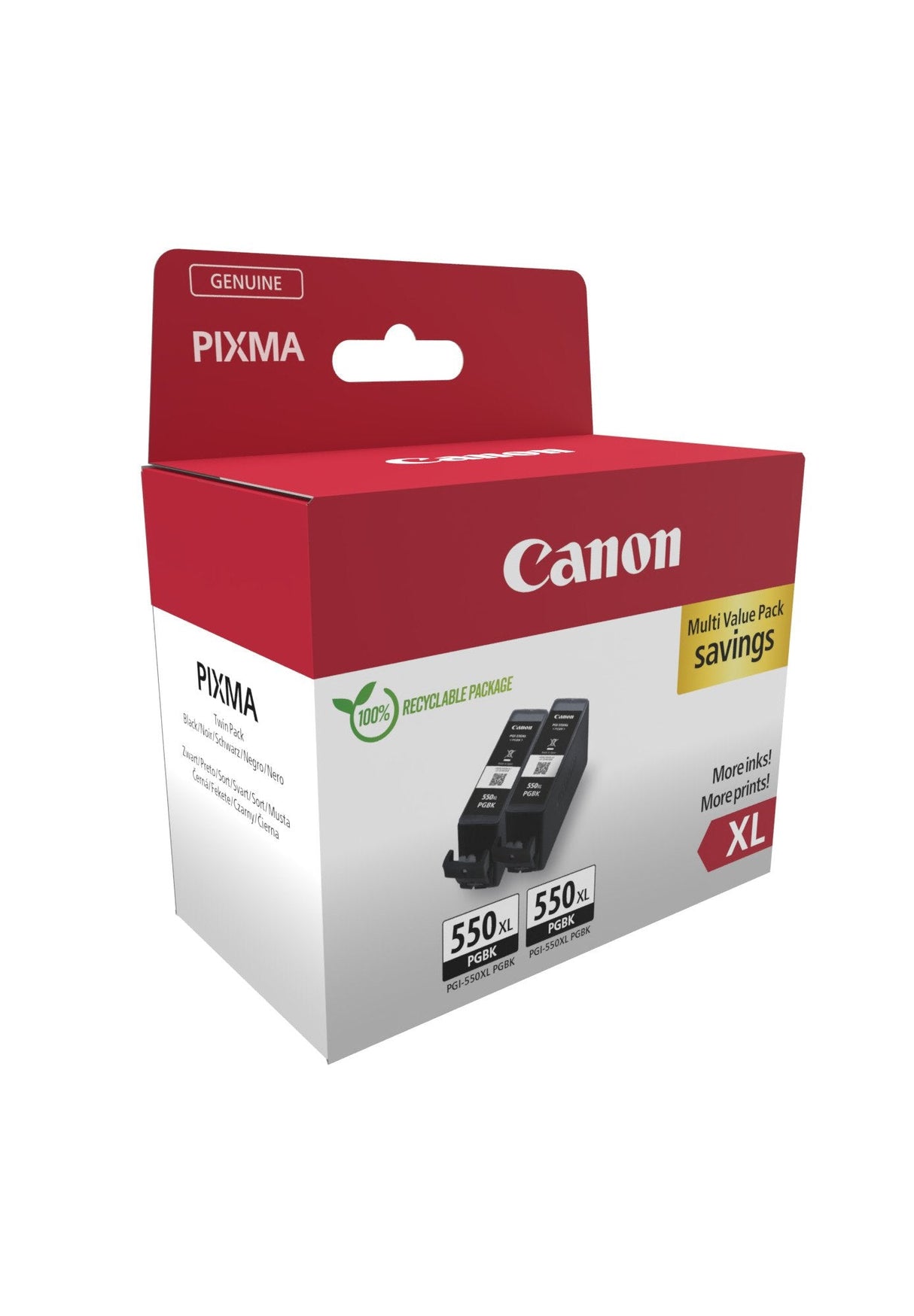 Tinta Canon Pgi 550xl Negro 2 Uds