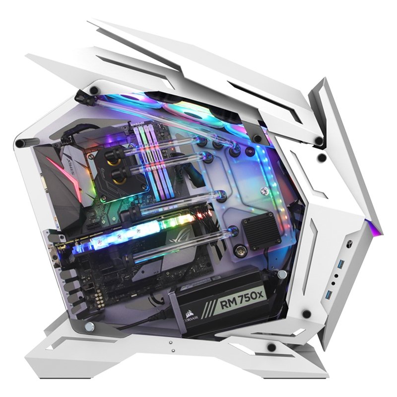 Jonsbo Mod3 Big-Tower Showcase, Tempered Glass - Blanco