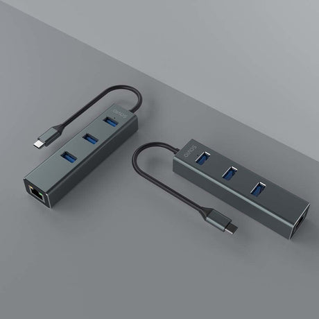 EAN 5901986047766 - Savio AK-57 USB-C - 3 x USB-A HUB with RJ-45 Gigabit Ethernet adapter 5000 Mbit/s grey 2 x USB 3.2 Gen 2  imagen 6