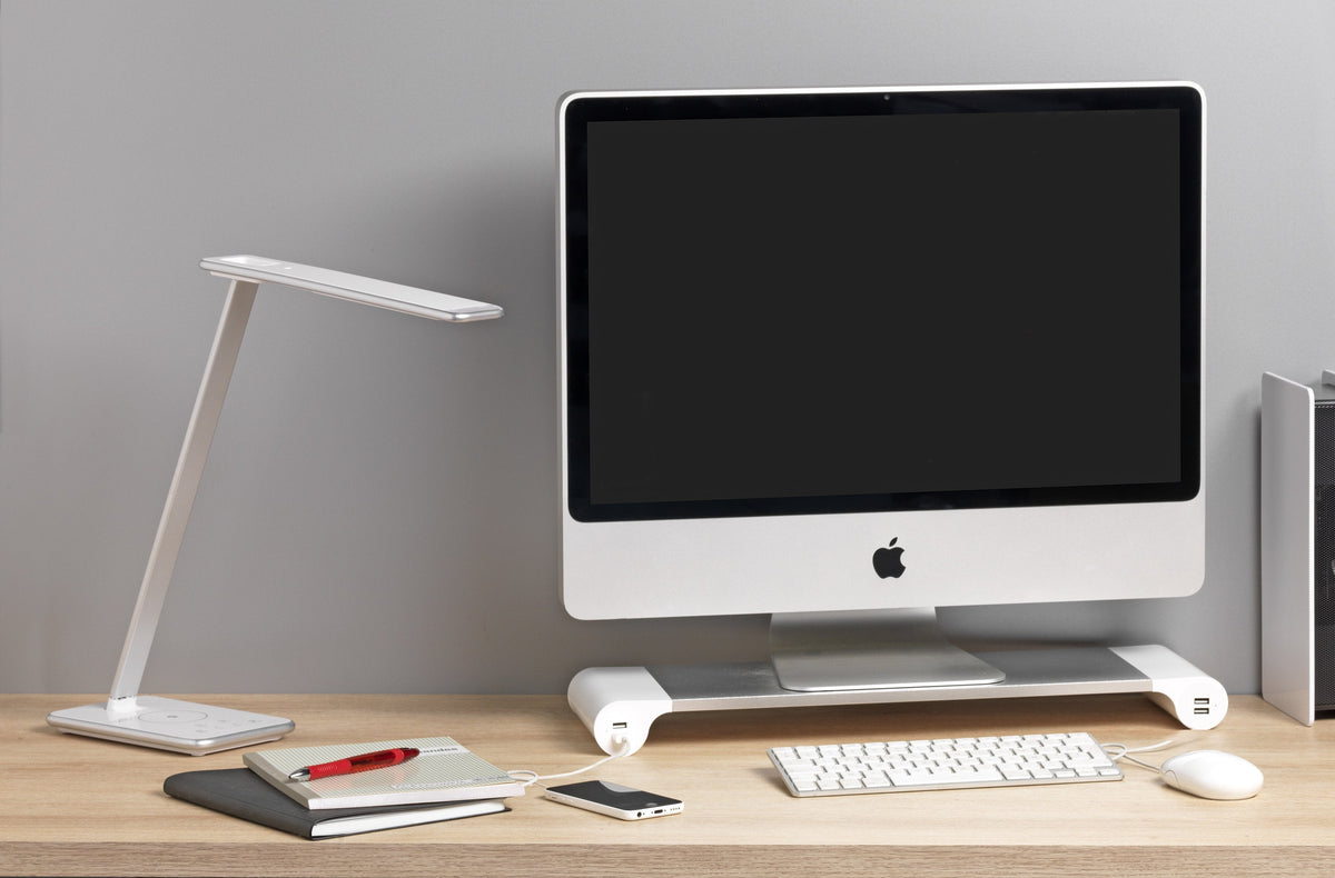 Unilux Lampara De Escritorio Led Jazz - Iluminacion Led De Bajo Consumo - Diseño Moderno Y Elegante - Brazo Flexible