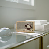 Sangean Wr-8 Fresno Blanco Radio Analógica De Madera Con Am Fm Bluetooth