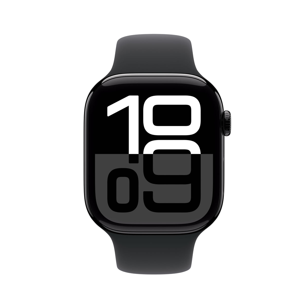 Apple Watch Series 10, Smartwatch Negro Brillante , Aluminio, 46 ??Mm, Correa Deportiva Negra M/L, Celular Mwy43qf/A
