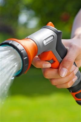 Gardena 18301-50 Pistola De Pulverización De Agua O Boquilla Pistola Pulverizadora De Agua Para Jardín Gris, Naranja