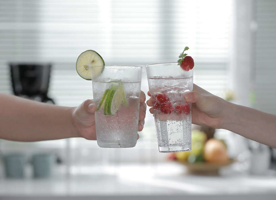 Philips Water Add912 Botella Para Sifón De Soda, Agua Con Gas, Bebidas Corbonatadas, Plástico Y Acero Inoxidable, Transparente, 1 Litro