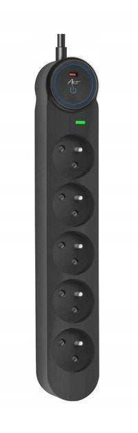 EAN 5906721173014 - ART F2115 base múltiple 5 m 5 salidas AC Interior Negro imagen 2