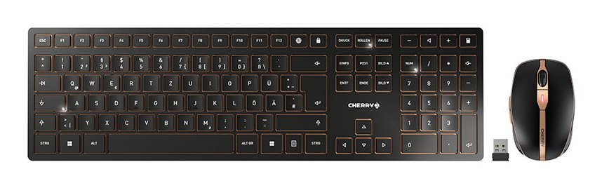 EAN 4025112095351 - CHERRY DW 9100 SLIM teclado Ratón incluido Universal RF Wireless + Bluetooth QWERTZ Alemán Negro imagen 1