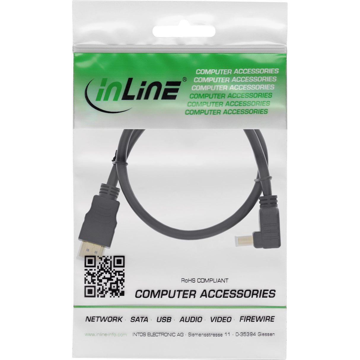 Cable Hdmi De Inline Con Ethernet Acodado 3m