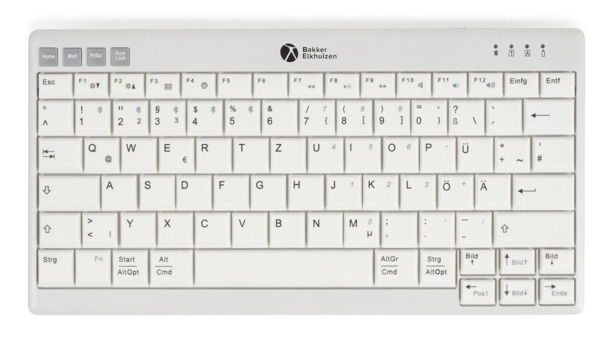 EAN 8719274677444 - BakkerElkhuizen UltraBoard 950 V2 teclado Hogar USB + Bluetooth QWERTZ Alemán Gris Oscuro, Gris claro imagen 1