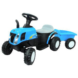 Jamara Ride-On Traktor New Holland Con Anhänger 6v Azul