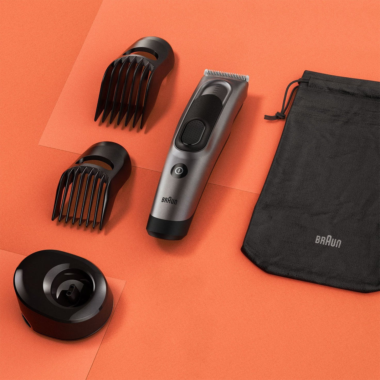 Braun Hairclipper Hc7390, Cortapelos Plateado/Negro Hc7390