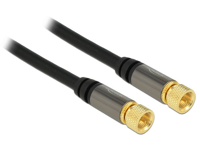 Delock 88921 Cable De Antena Enchufe F > Enchufe F Rg-6/U 5 M Negro