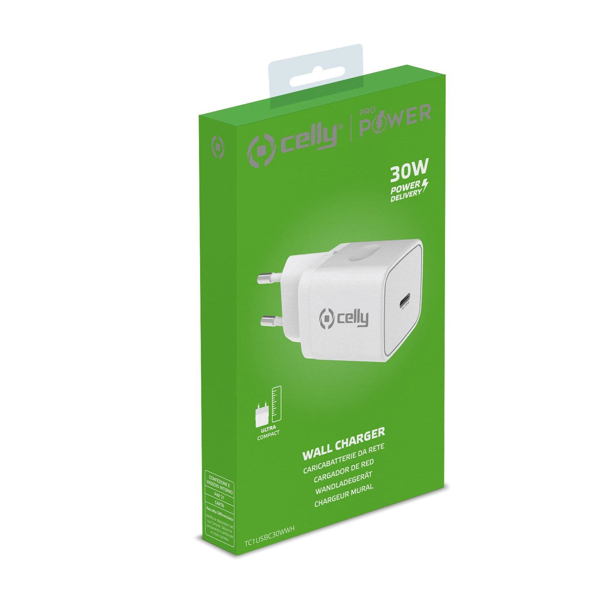 EAN 8021735192329 - Celly TC1USBC30WWH cargador de dispositivo móvil Smartphone, Reloj inteligente, Tableta Blanco Corriente  imagen 6