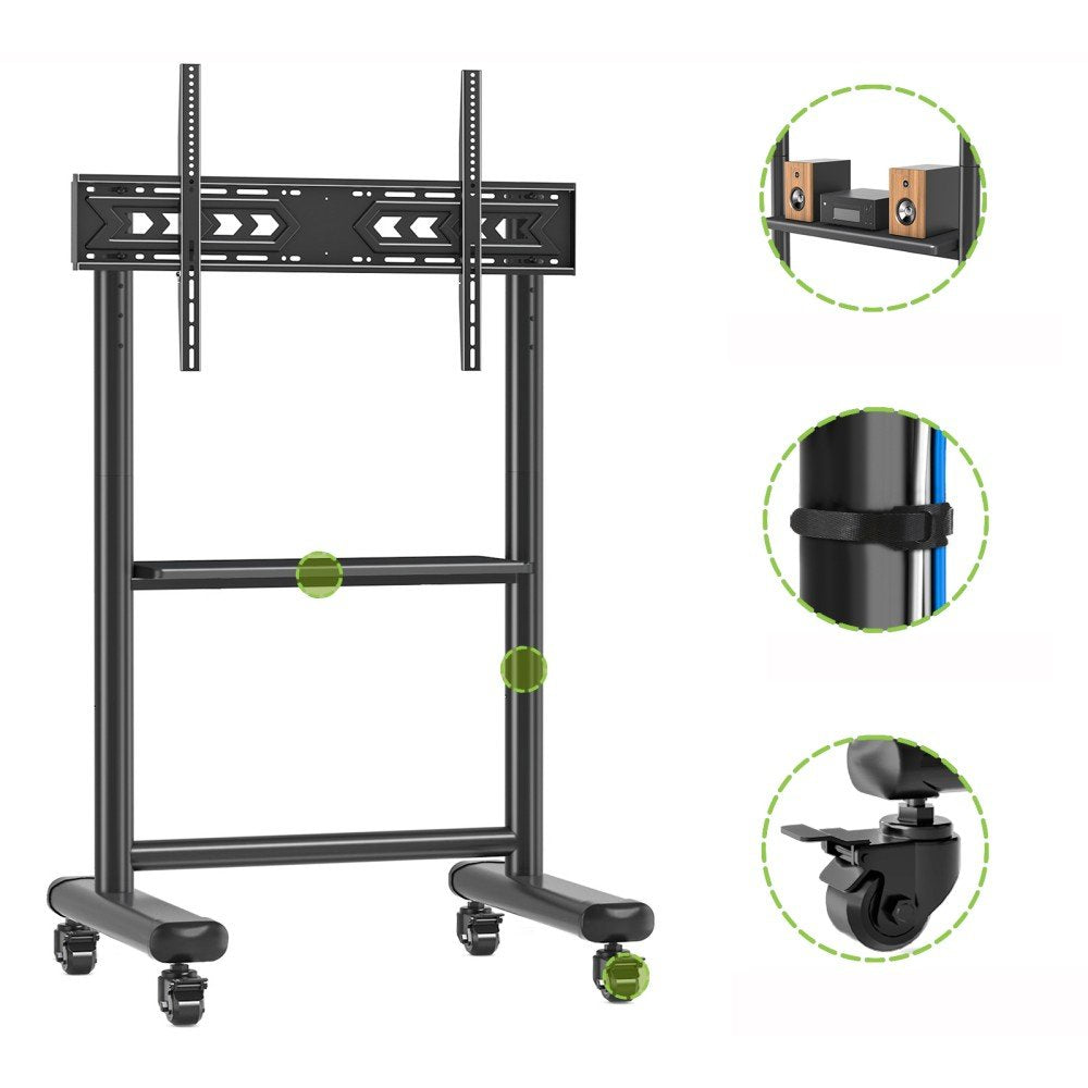Techly Ica-Tr533bk Soporte Móvil Para Tv 60-86 Hasta 68kg Estante Av Ajustable