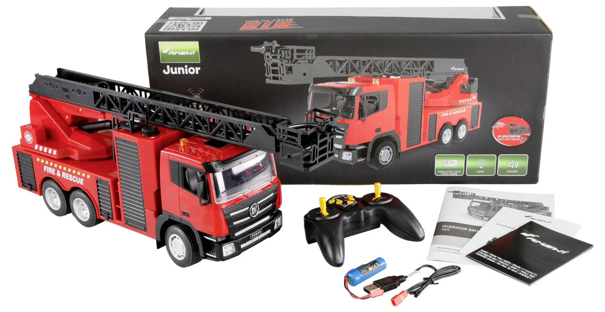 Amewi Feuerwehr Drehleiterfahrzeug 1:18 Rtr