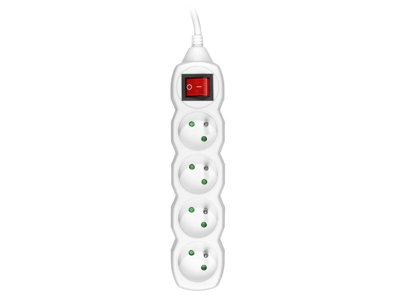 Tracer Regleta 4 Tomas Con Interruptor Cable Alargador 3.0m Blanco