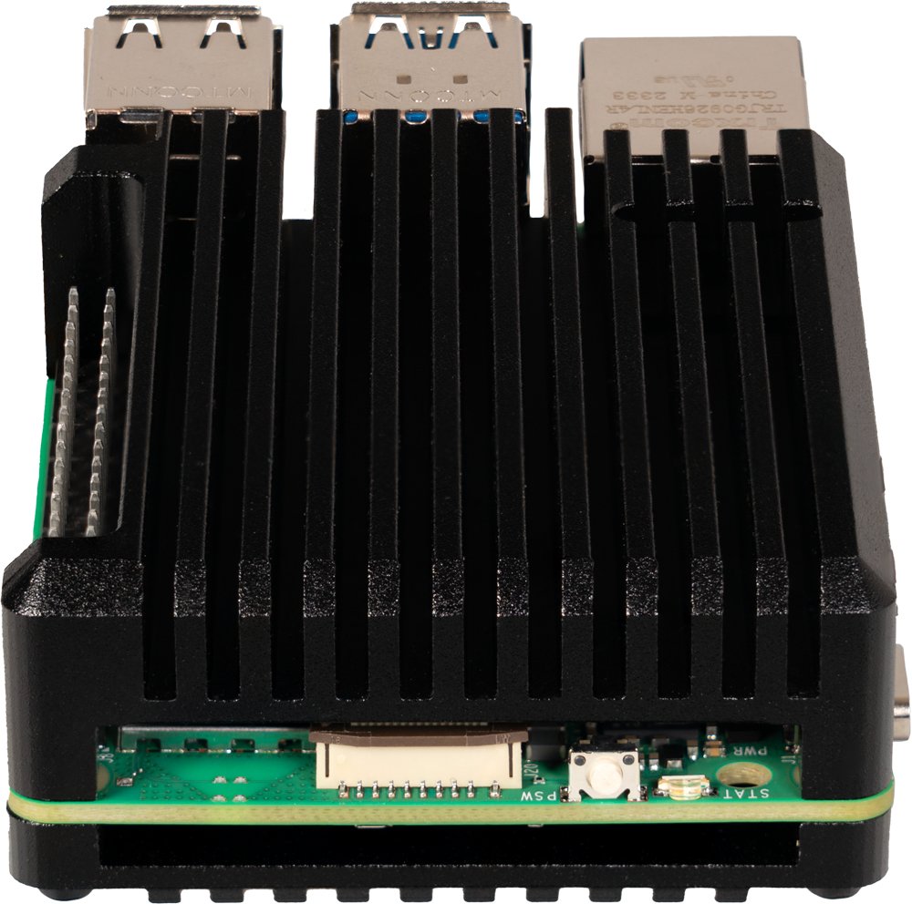 Carcasa De Aluminio Joy-It Para Raspberry Pi 5 Negra, Armor Case Block Rb-Alucasep5-07