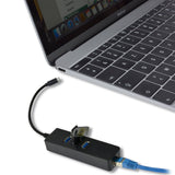 Mcl Usb Type-C To Gigabit Ethernet Adapter With 3 Ports Hub Usb 3.0