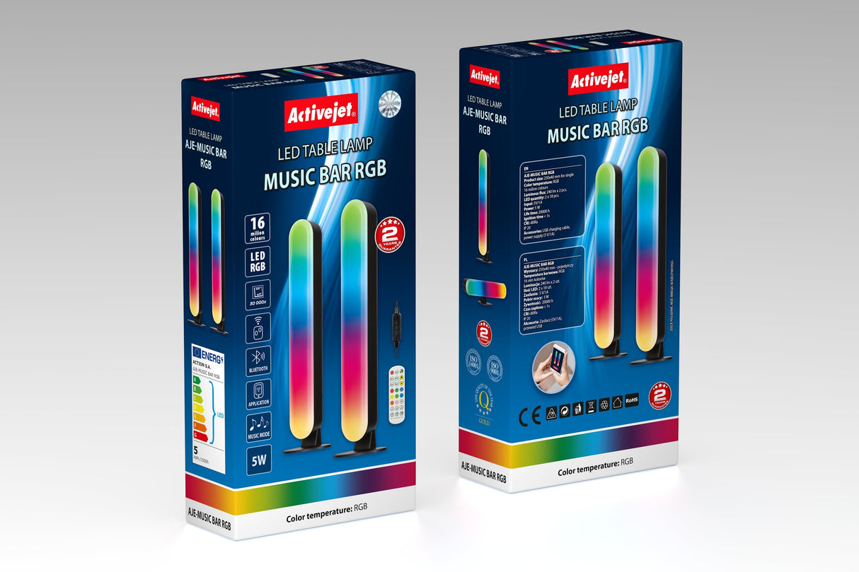 EAN 5901443122029 - Activejet AJE-MUSIC BAR RGB lámpara de mesa 5 W Negro, Multicolor imagen 15