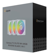 Ocypus Gamma F12 Elite Argb (Blanco, Reverse, Pack De 3, 120 Mm) Gamma-F12-Wh3am01e-Gl