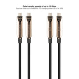 Cable Usb 3.2 Tipo-C Aoc Nanocable 10.01.4615 Usb Tipo-C Macho Usb Tipo-C Macho Hasta 60w 10gbps 15m Negro