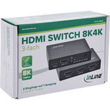 Inline® Hdmi Switch, 3-Port, 8k2k@60hz, Hdcp 2.3