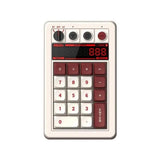 8bitdo Retro 18 Mechanical Numpad  Fami Edition Teclado Numérico Pc Bluetooth/Usb/Rf Wireless Burdeos, Blanco