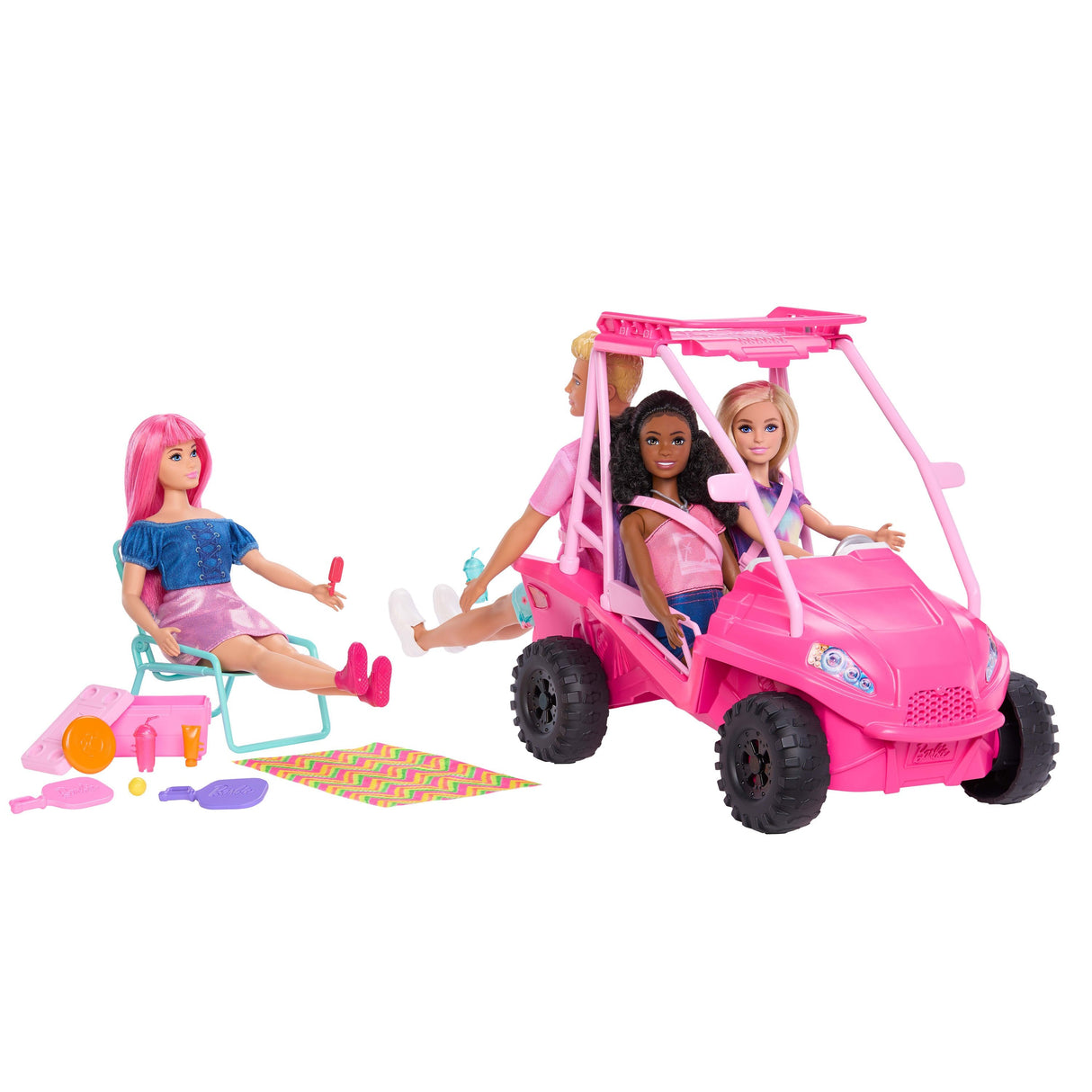 Mattel Barbie Mysteries Beach Detectives Ultimativer Strand-Buggy Jfv68