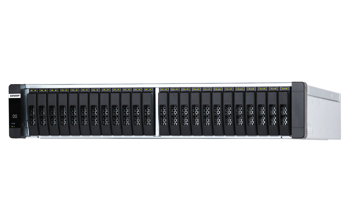 Qnap Es2486dc-2142it-128g 24-Bay Enterprise Zfs Nas Sas 12g 6g Xeon D-2142it 128gb Ram 7-Lan 4 Sfp+ 3 Rj45 For Each Controller