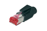 EAN 4016032132943 - Digitus A-MO6 8/8 HRS conector RJ-45 Negro, Metálico, Rojo imagen 1