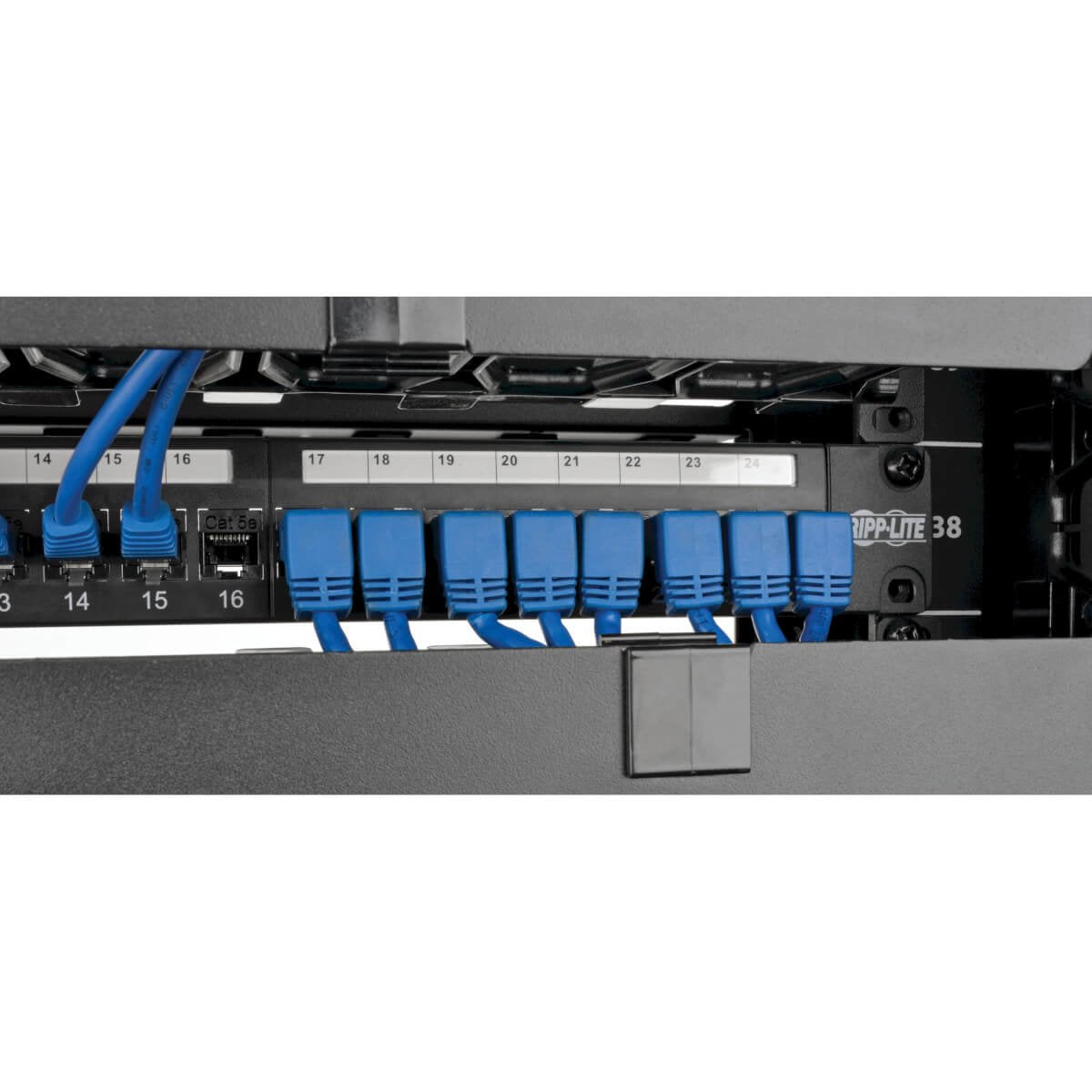 Eaton Tripp Lite   Down-Angle Cat6 Gigabit Molded Utp Ethernet Cable (Rj45 Right-Angle Down M To Rj45 M), Blue, 3 Ft. (0.91 M)