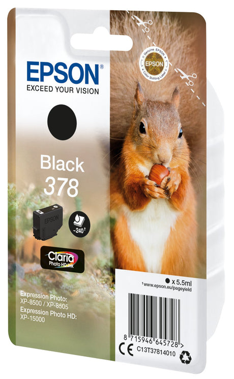 EAN 8715946645735 - Epson Squirrel C13T37814020 cartucho de tinta 1 pieza(s) Original Rendimiento estándar Negro imagen 3