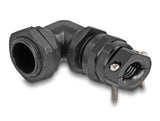 Delock 60597 Prensaestopas Con Alivio De Tensión Y Protección Contra La Flexión Ángulo De 90 ° Pg16 Negro