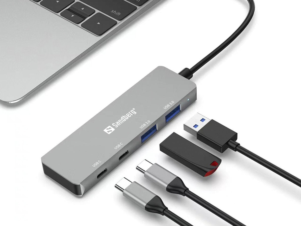 Usb-C To 2xusb-A+2xusb-C Hub - Warranty: 60m