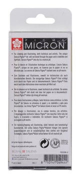 Talens Sakura Rotuladores Permanentes Pigma Micron Fineliner Estuche De 6 Negro